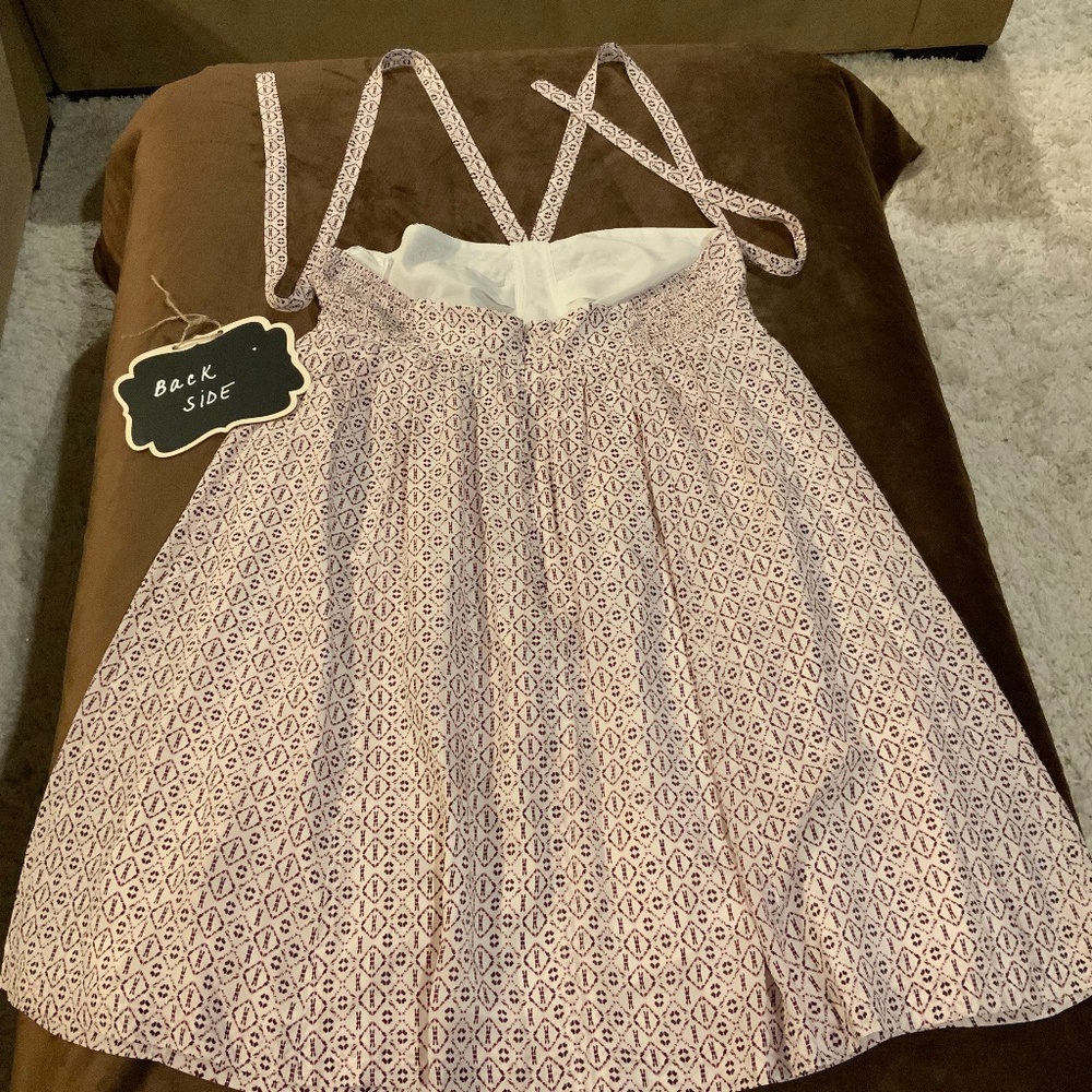 Madewell White Maroon 8 Silk Convertible Dress Twee Scandi Girl lightweight - Picture 12 of 15